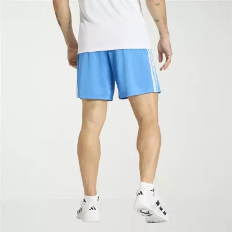 adidas Essentials 3 Stripe Pique Mens 7" Workout Shorts