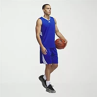 adidas 3 Stripe Mens 9" Basketball Short