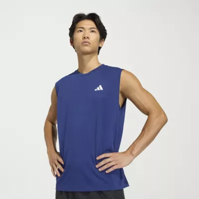 adidas Essentials Feel Ready Mens Crew Neck Sleeveless Active Big and Tall T-Shirt