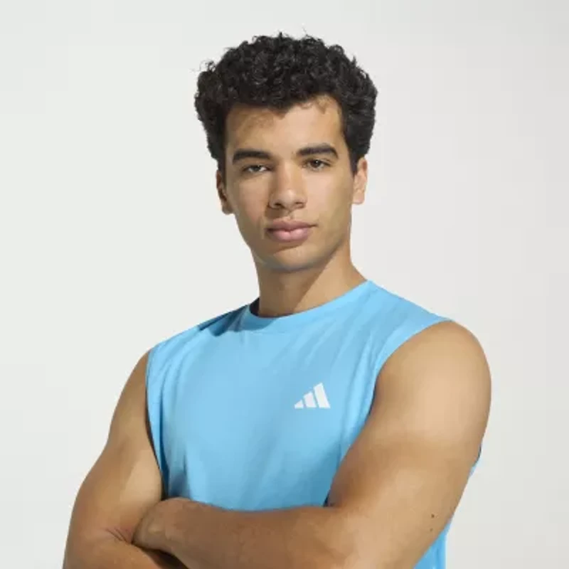 adidas Essentials Feel Ready Mens Crew Neck Sleeveless Active Big and Tall T-Shirt