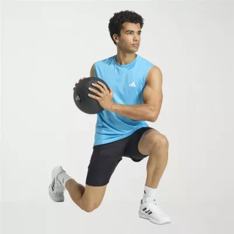 adidas Essentials Feel Ready Mens Crew Neck Sleeveless Active Big and Tall T-Shirt