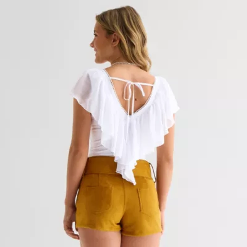 Forever 21 Womens Juniors V Neck Short Sleeve T-Shirt