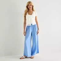 Arizona Womens Juniors Short Sleeve Lace Blouse