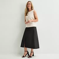 Liz Claiborne Womens Midi A-Line Skirt