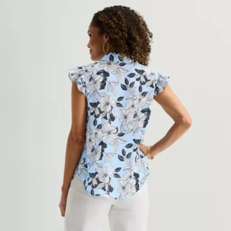 Liz Claiborne Womens Sleeveless Blouse