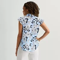 Liz Claiborne Womens Sleeveless Blouse