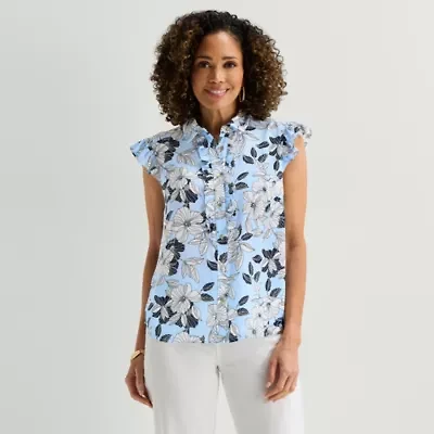 Liz Claiborne Womens Sleeveless Blouse