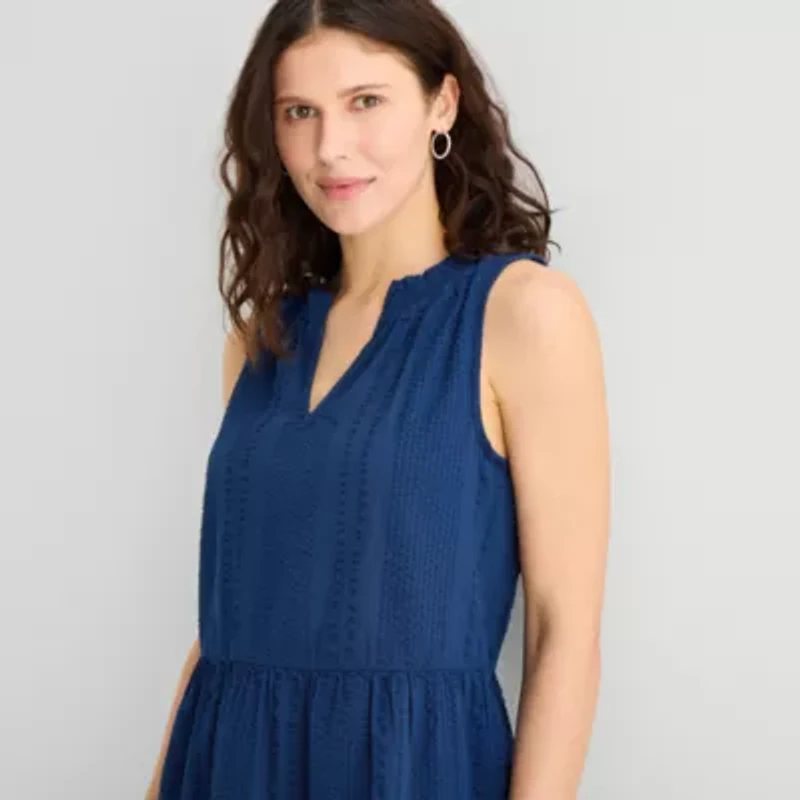 St. John's Bay Womens Sleeveless A-Line Dress