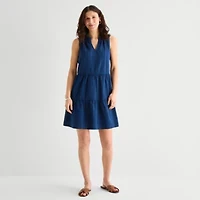 St. John's Bay Womens Sleeveless A-Line Dress