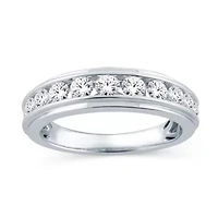 Womens 2MM 1 CT. T.W. Natural White Diamond 14K Gold Wedding Band
