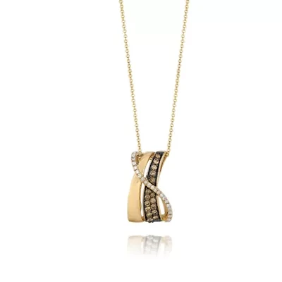 Le Vian® Grand Sample Sale™ Pendant featuring Chocolate Diamonds® Vanilla Diamonds® set in 14K Honey Gold™