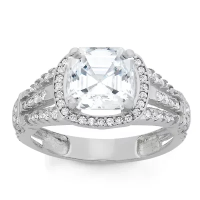 Womens 2 CT. T.W. Cubic Zirconia 10K Gold Round Solitaire Engagement Ring