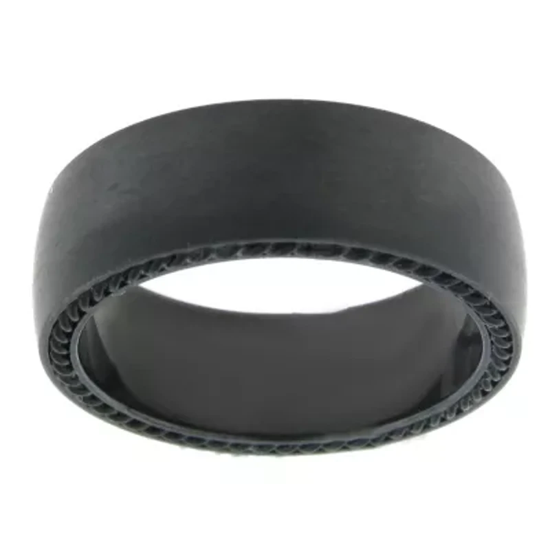 Mens Black Zirconium Band