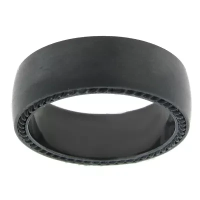 Mens Black Zirconium Band