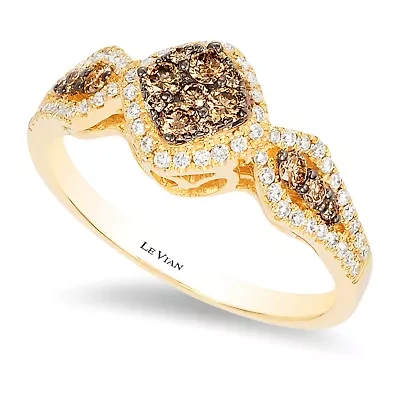 Le Vian® Grand Sample Sale™ Ring featuring Chocolate Diamonds® Vanilla Diamonds® set in 14K Honey Gold™