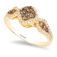 Le Vian® Grand Sample Sale™ Ring featuring Chocolate Diamonds® Vanilla Diamonds® set in 14K Honey Gold™