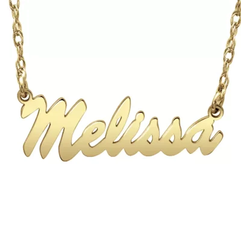 Personalized Womens 10K or 14K Gold Pendant Necklace