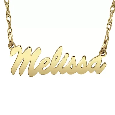 Personalized Womens 10K or 14K Gold Pendant Necklace