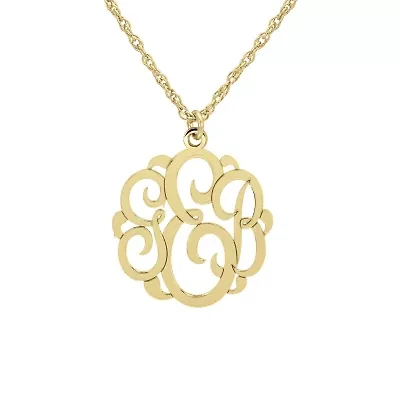 Personalized Womens 10K Gold 18 Inch Pendant Necklace