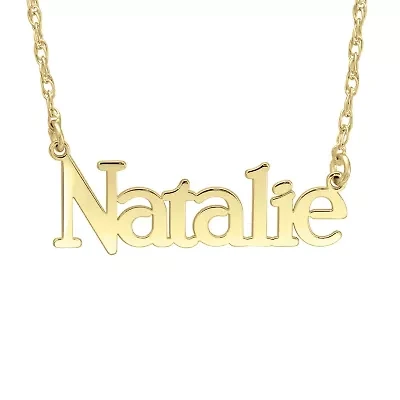 Personalized Womens Sterling Silver Pendant Necklace