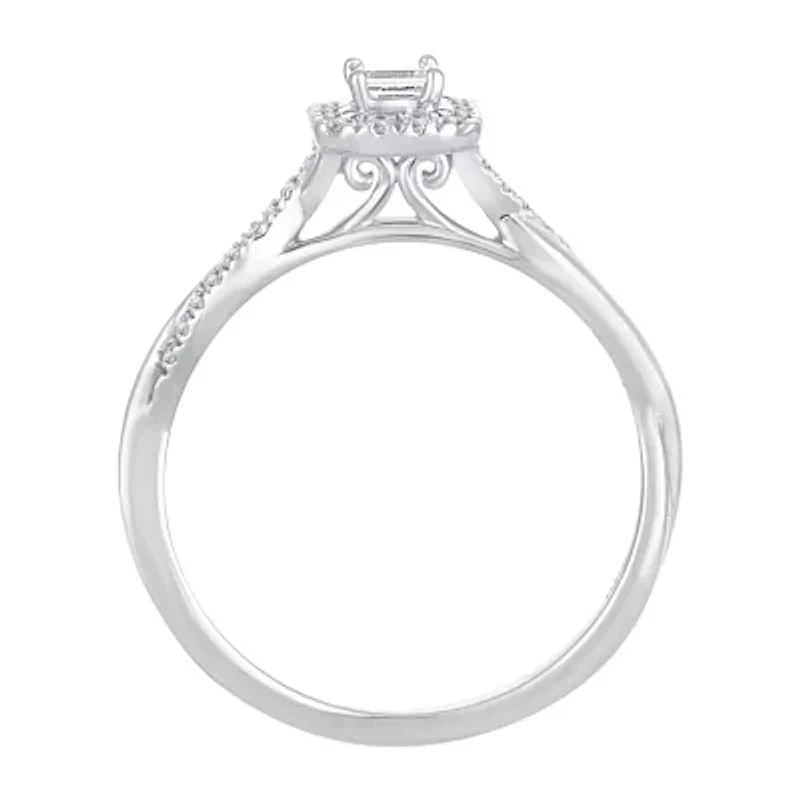 Womens CT. T.W. Natural White Diamond 10K Gold Engagement Ring