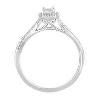 Womens CT. T.W. Natural White Diamond 10K Gold Engagement Ring