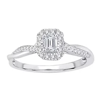 Womens CT. T.W. Natural White Diamond 10K Gold Engagement Ring
