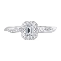 Womens CT. T.W. Natural White Diamond 10K Gold Engagement Ring