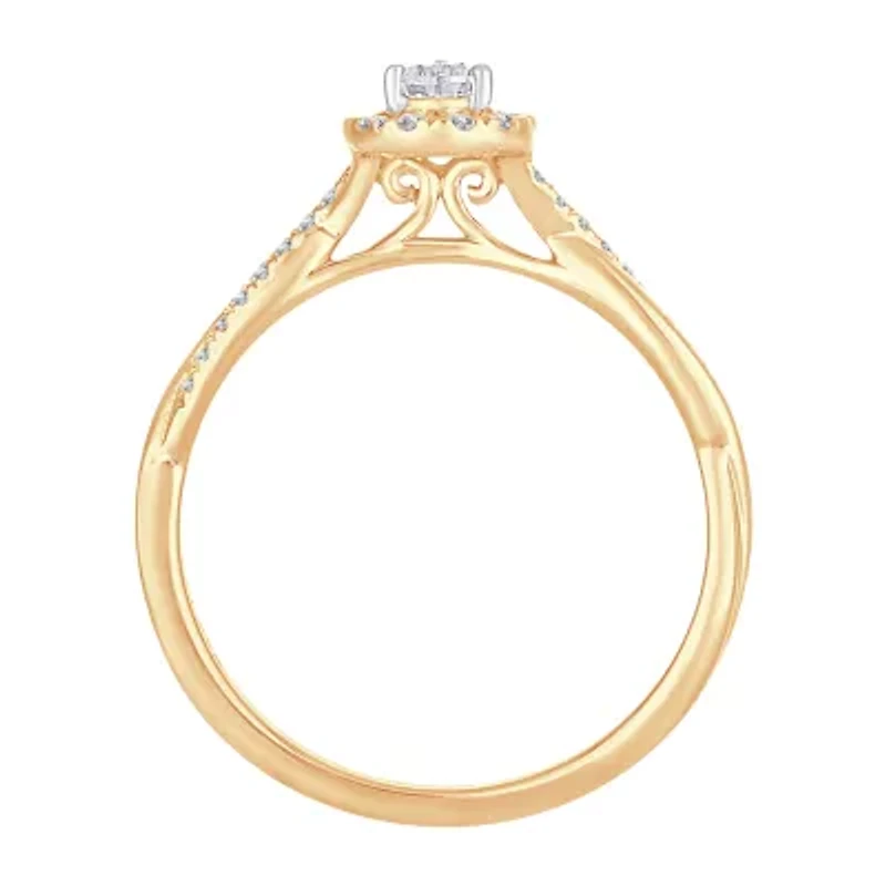 Womens / CT. T.W. Natural White Diamond 10K Gold Pear Engagement Ring