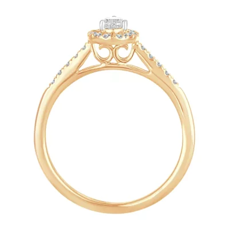 Womens / CT. T.W. Natural White Diamond 10K Gold Pear Engagement Ring