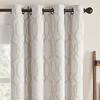 Eclipse Ambiance Lattice Draft Stopper Grommet Top Energy Saving 100% Blackout Single Curtain Panel