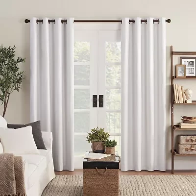 Eclipse Ambiance Texture Draft Stopper Grommet Top Energy Saving 100% Blackout Single Curtain Panel
