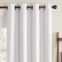 Eclipse Ambiance Texture Draft Stopper Grommet Top Energy Saving 100% Blackout Single Curtain Panel