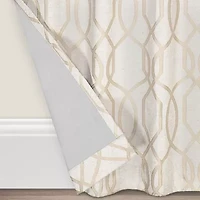 Eclipse Ambiance Lattice Draft Stopper Grommet Top Energy Saving 100% Blackout Single Curtain Panel