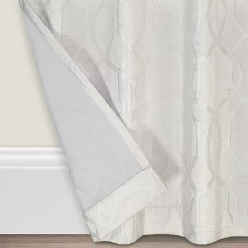 Eclipse Ambiance Lattice Draft Stopper Grommet Top Energy Saving 100% Blackout Single Curtain Panel