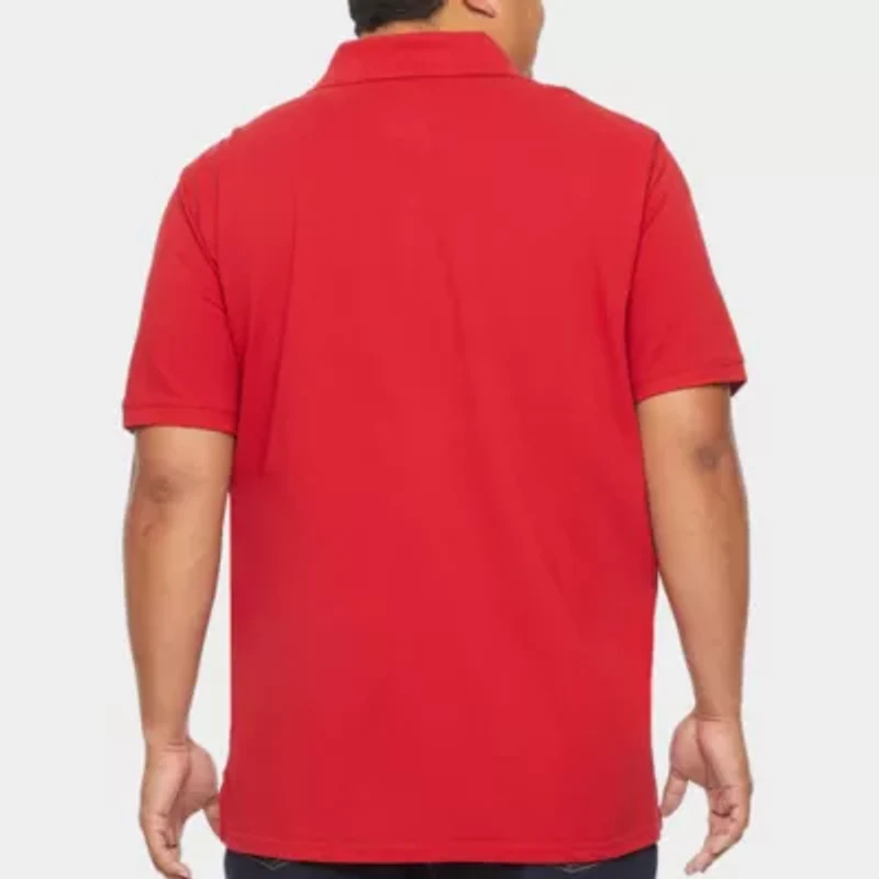St. John's Bay Premium Stretch Big and Tall Mens Classic Fit Short Sleeve Polo Shirt
