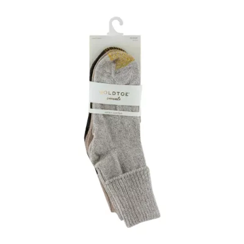 Gold Toe Bermuda Womens 3 Pair Turncuff Socks