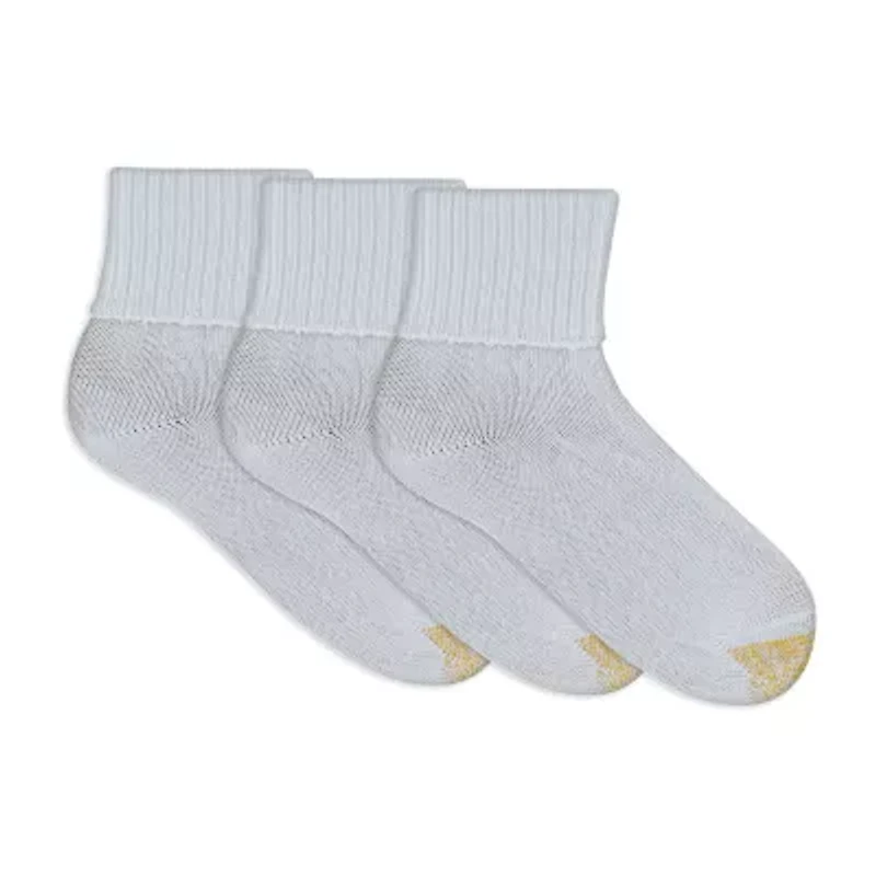 Gold Toe Bermuda Womens 3 Pair Turncuff Socks