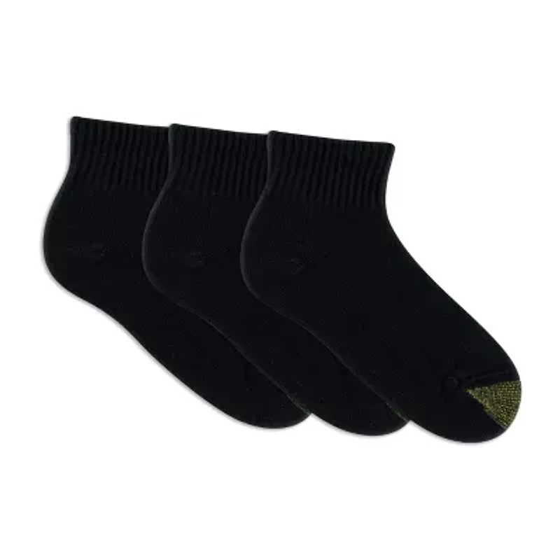 Gold Toe Ultra Tec Womens Multi-Pack 3 Pair Quarter Ankle Socks