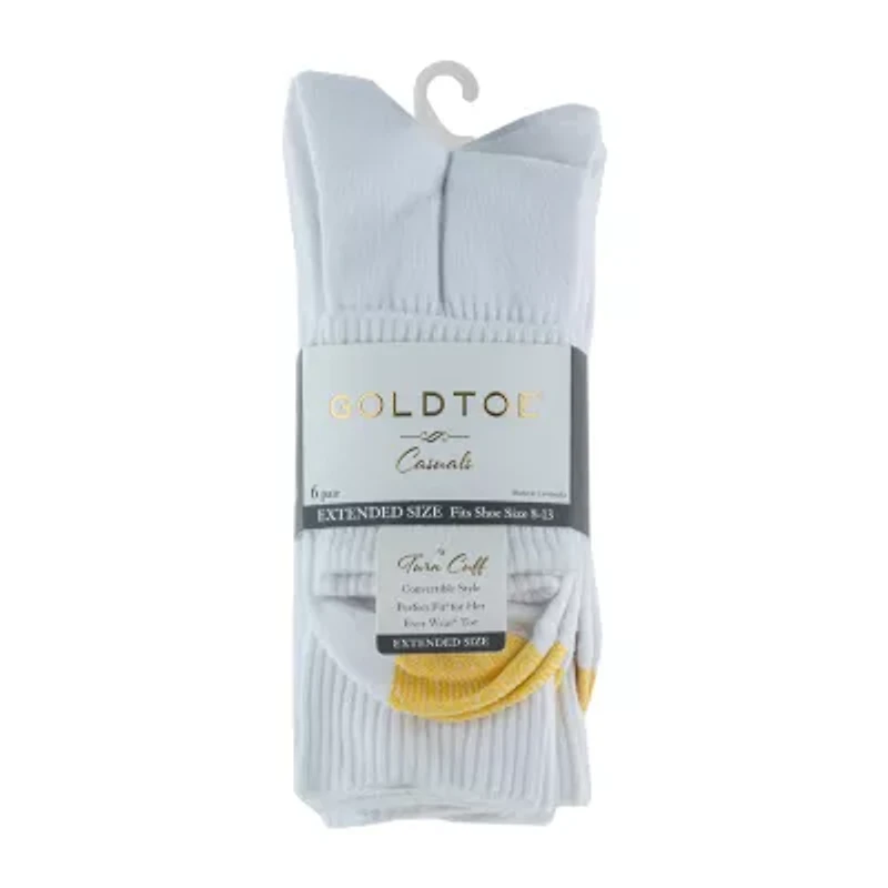 Gold Toe Womens 6 Pair Plus Tall Turncuff Socks