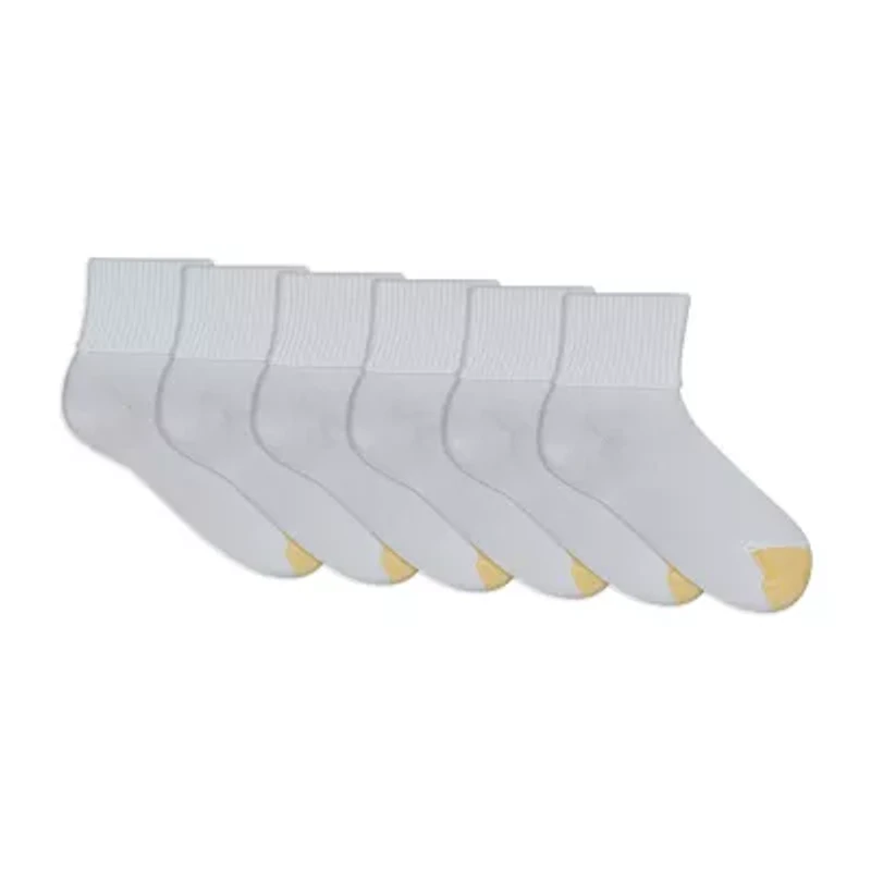 Gold Toe Womens 6 Pair Plus Tall Turncuff Socks