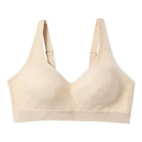 Ambrielle Cotton Unlined Wirefree Lace Bra