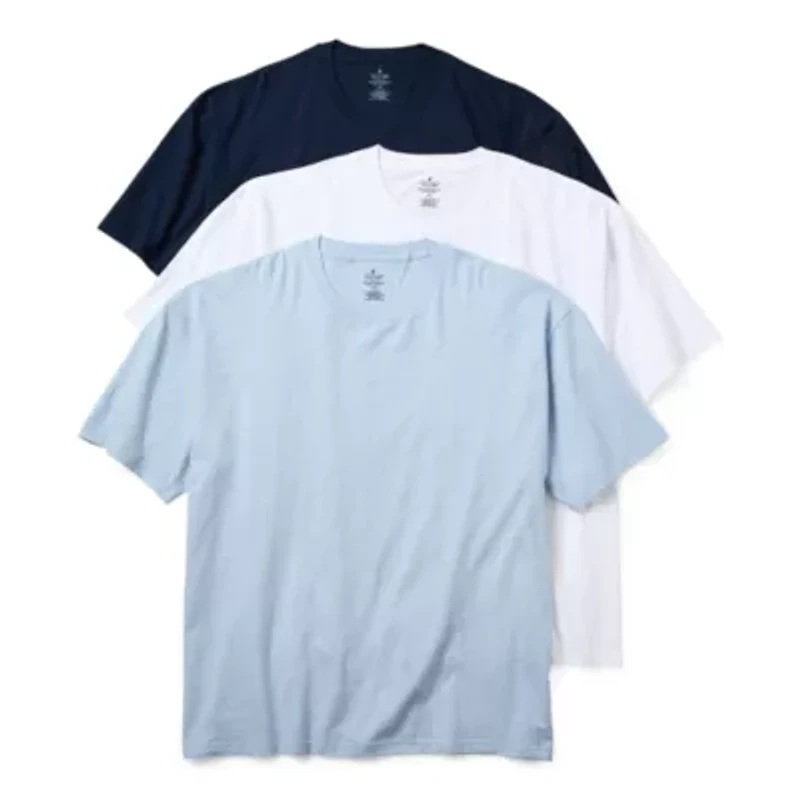 Stafford Heavyweight Mens 3 Pack Short Sleeve Crew Neck T-Shirt Big