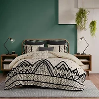 INK+IVY Marta 3 Piece Flax and Cotton Blended Comforter Set