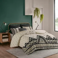 INK+IVY Marta 3 Piece Flax and Cotton Blended Comforter Set