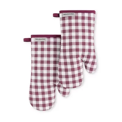 KitchenAid Gingham 2-pc. Oven Mitt Set