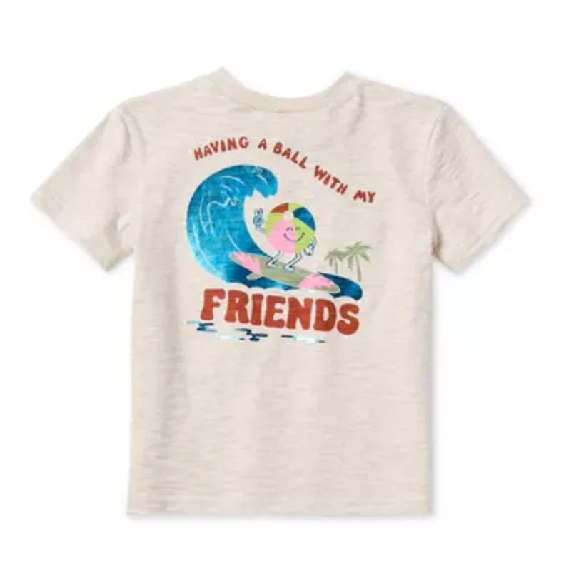 Okie Dokie Toddler & Little Boys Crew Neck Short Sleeve T-Shirt