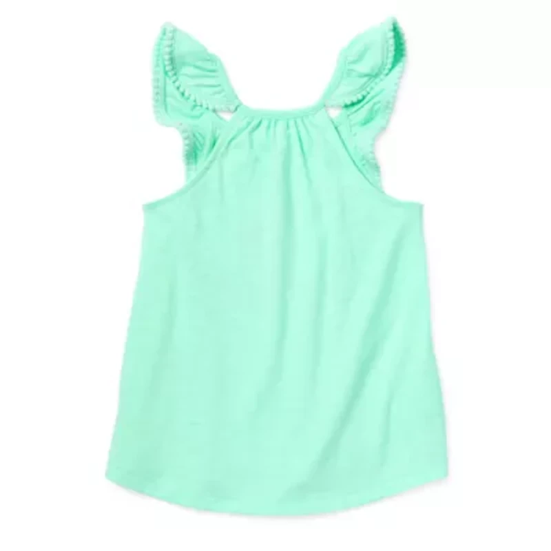 Okie Dokie Toddler & Little Girls Round Neck Sleeveless Tank Top
