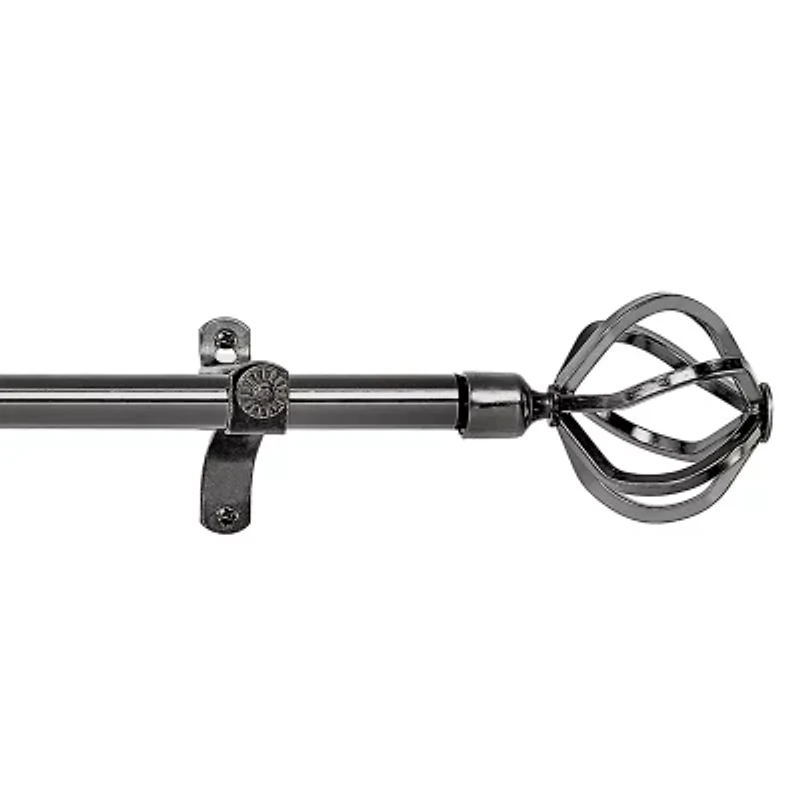 Metallo ¾in Adjustable Curtain Rod with Carrera Finial