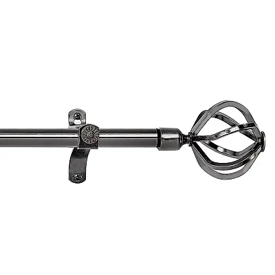 Metallo ¾in Adjustable Curtain Rod with Carrera Finial